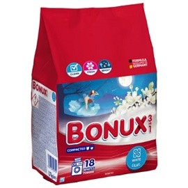 Bonux 1,17kg/18 dávek 3v1 Whites Bonux 1,17kg/18 dávek 3v1 Whites - Drogerie Prací prostředky Prací prášky do 20 dávek